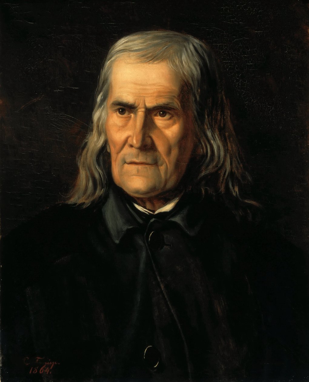 Portrett av Friedrich Rueckert 1788-1866, 1864. av Bertha Froriep