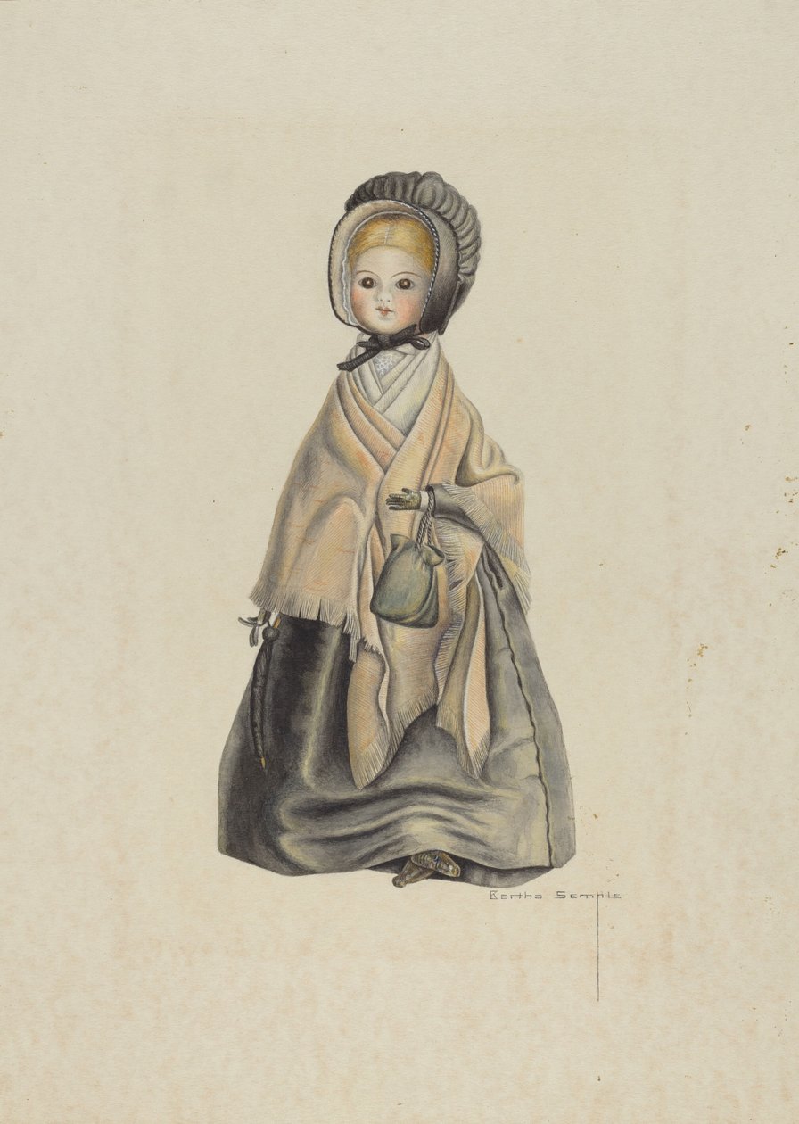 Quaker dukke av Bertha Semple