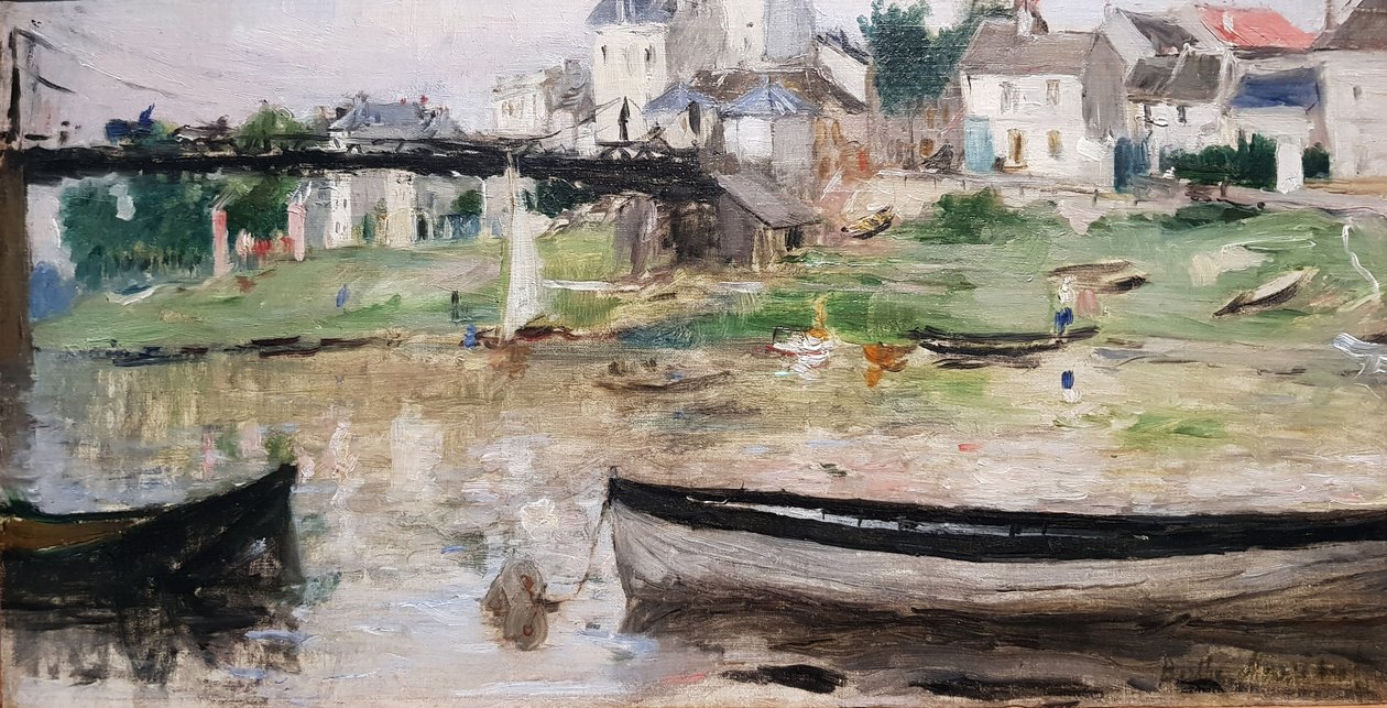 Båter ved elven Seine av Berthe Morisot