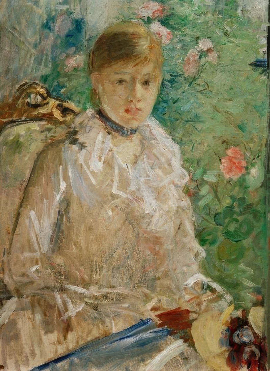 Ung kvinne ved et vindu eller L’Eté av Berthe Morisot