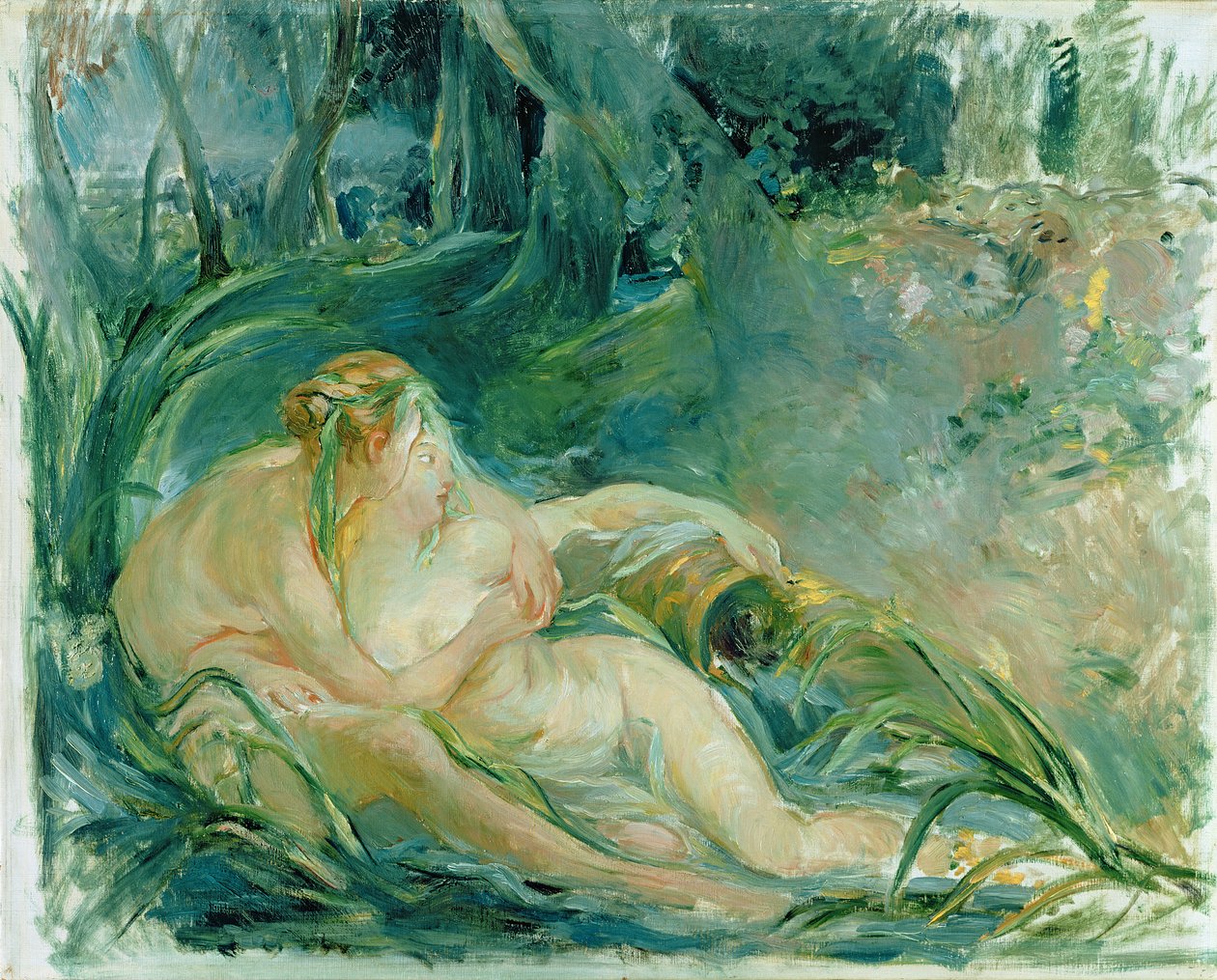 Jupiter og Callisto, etter et maleri av Boucher av Berthe Morisot