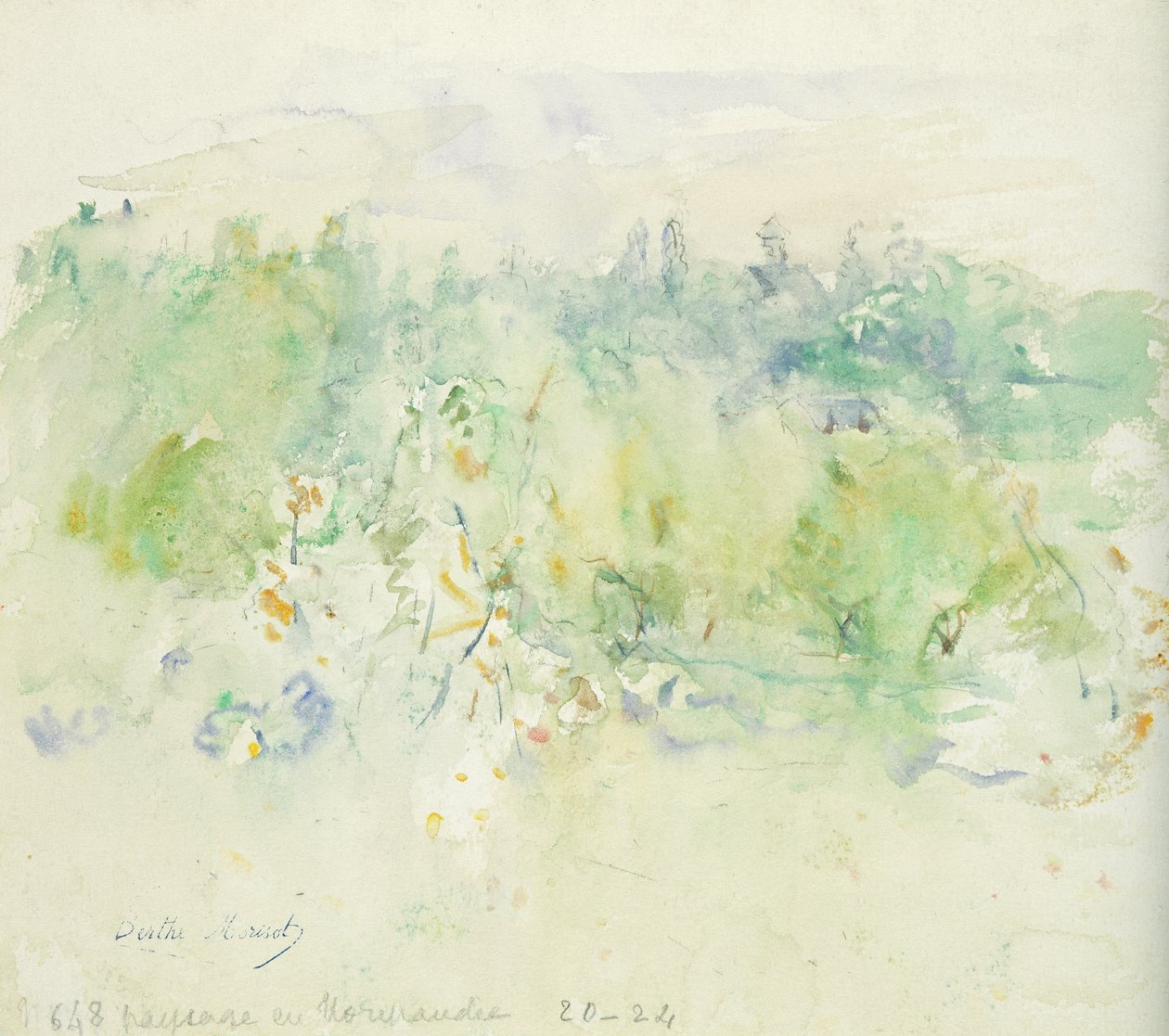 Normandie landskap, 1880 av Berthe Morisot
