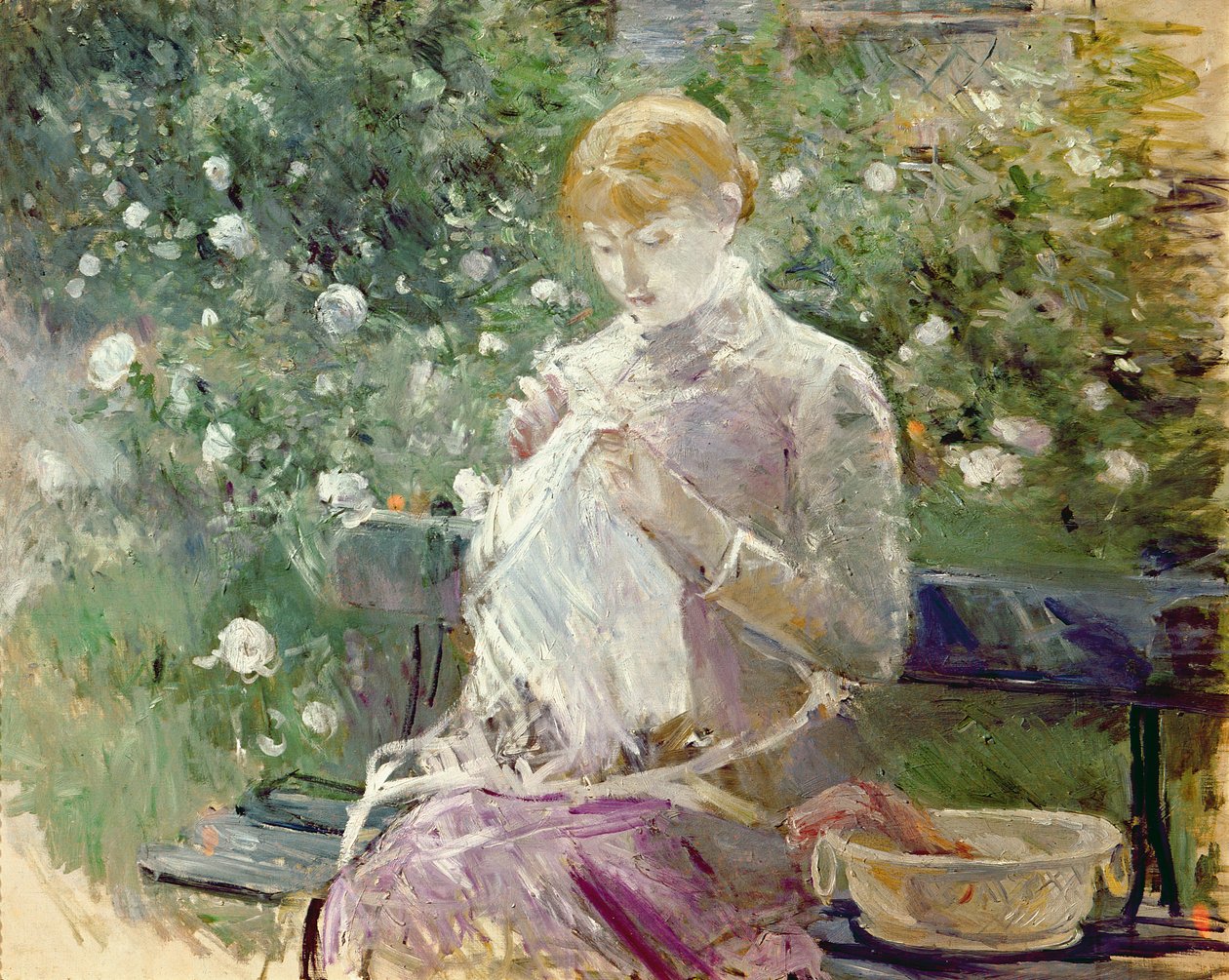 Pasie-sying i Bougivals hage, 1881 av Berthe Morisot