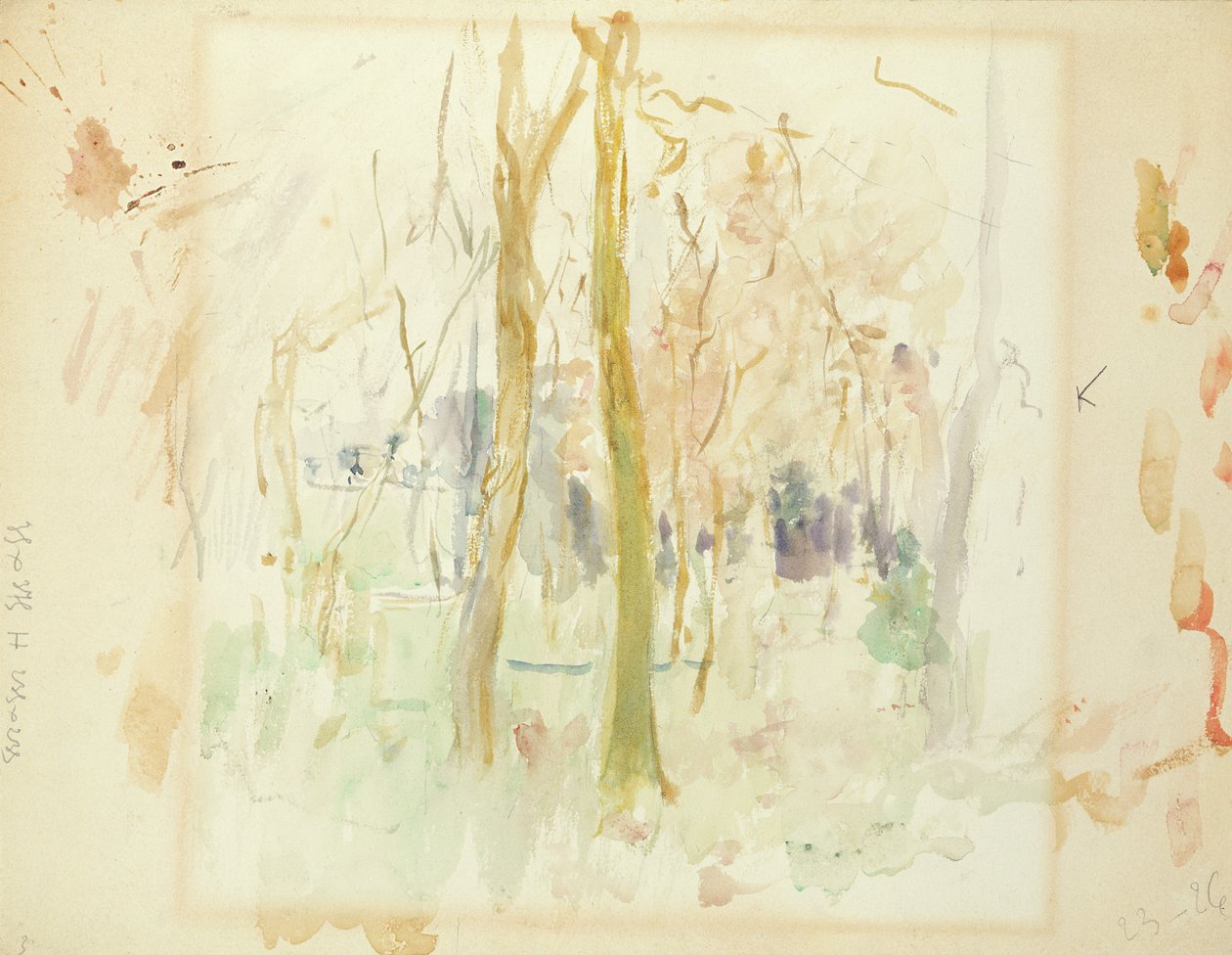 Røde trær, 1885 av Berthe Morisot