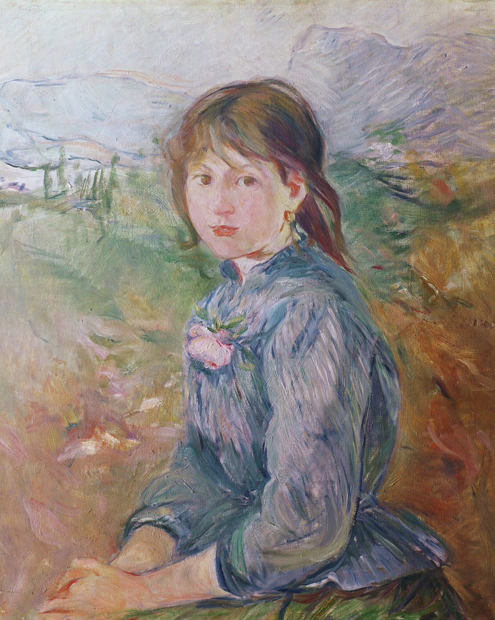 Den lille jenta fra Nice, 1888-89 av Berthe Morisot