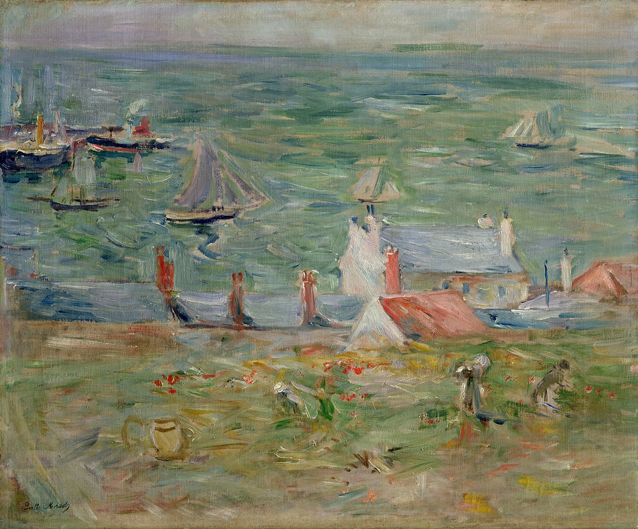 Port of Gorey på Jersey, 1886 av Berthe Morisot