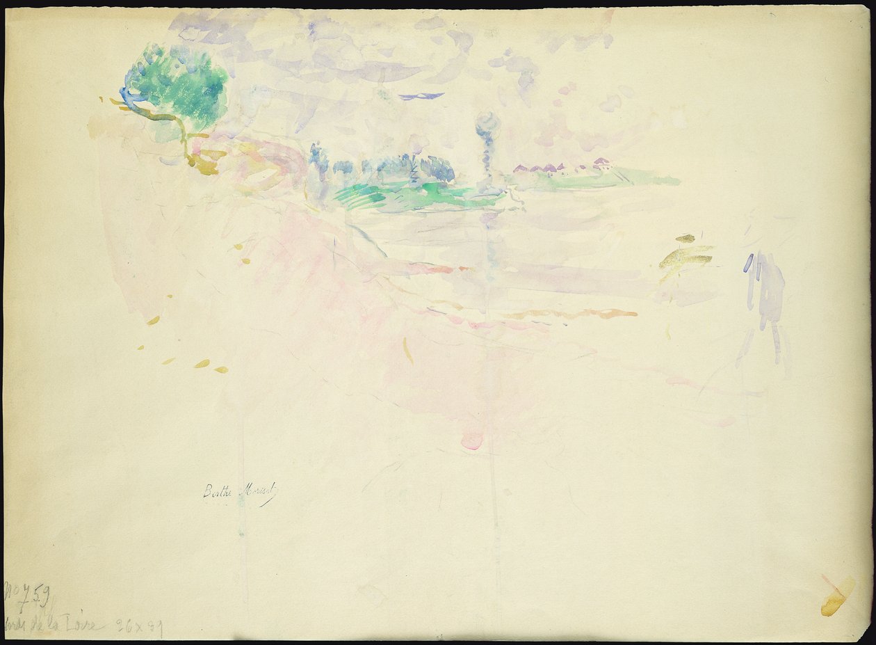 Bredden av Loire, 1887 av Berthe Morisot