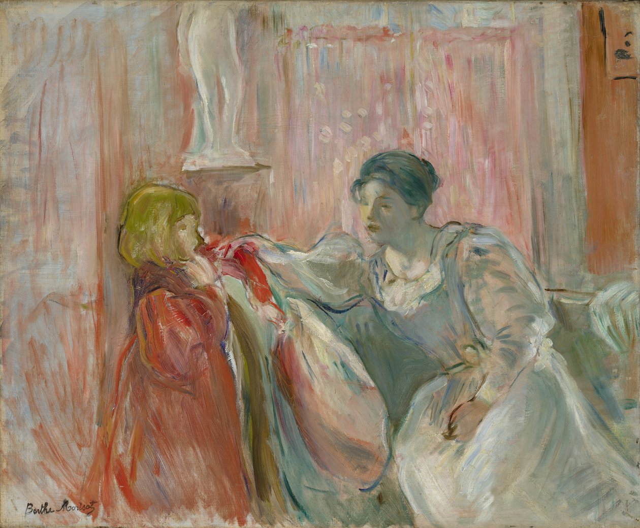 Ung kvinne og barn, 1894 av Berthe Morisot