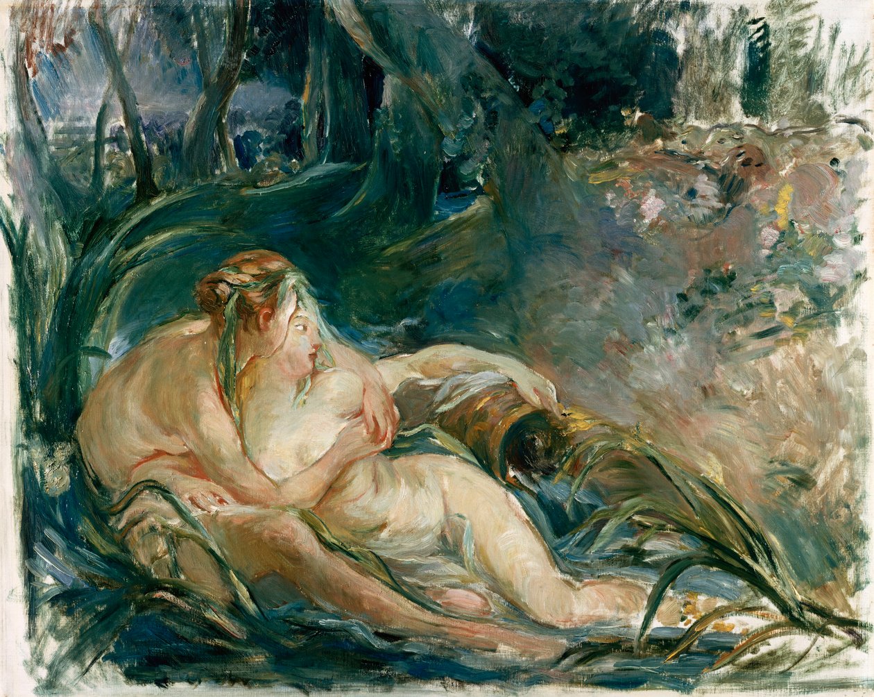 Apollo vises til Latone, etter Boucher (olje på lerret) av Berthe Morisot