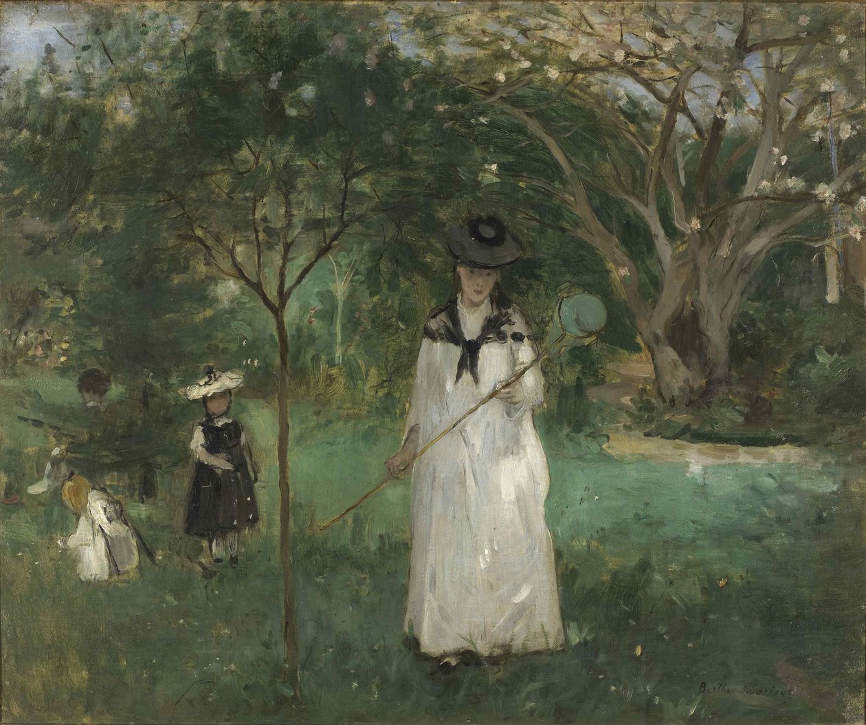 Sommerfugljakten, 1874. av Berthe Morisot