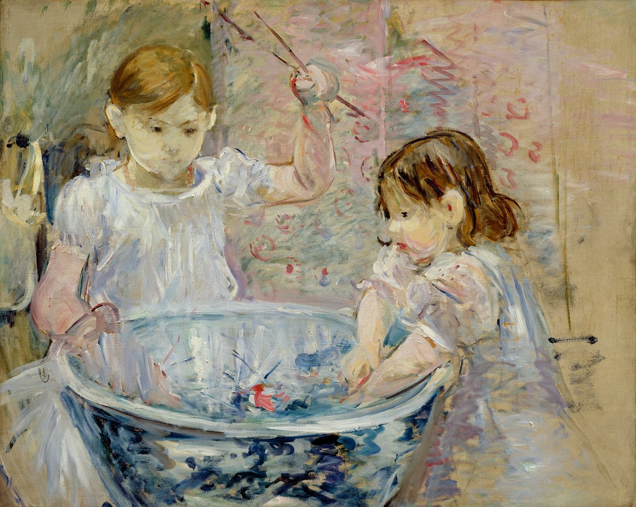 Barn ved bassenget, 1886 av Berthe Morisot