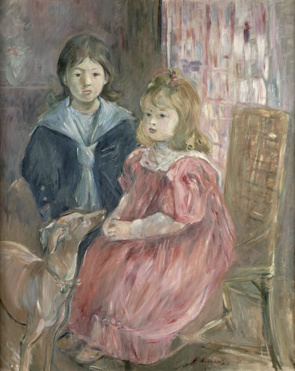 Dobbeltportrett av Charley og Jeannie Thomas, barn av kunstnerens fetter, Gabriel Thomas, 1894 av Berthe Morisot