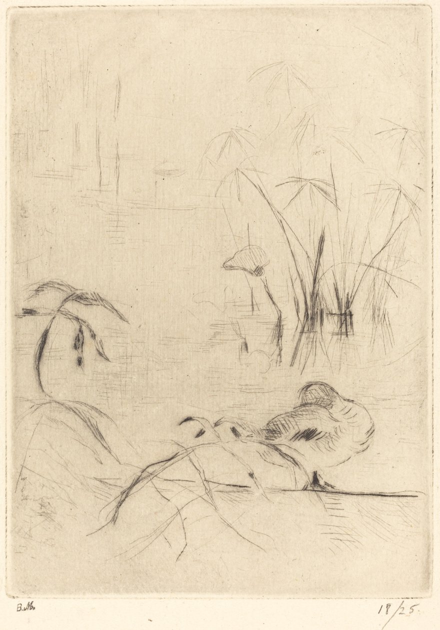 Ducks at Rest on the Bank, 18881890. av Berthe Morisot