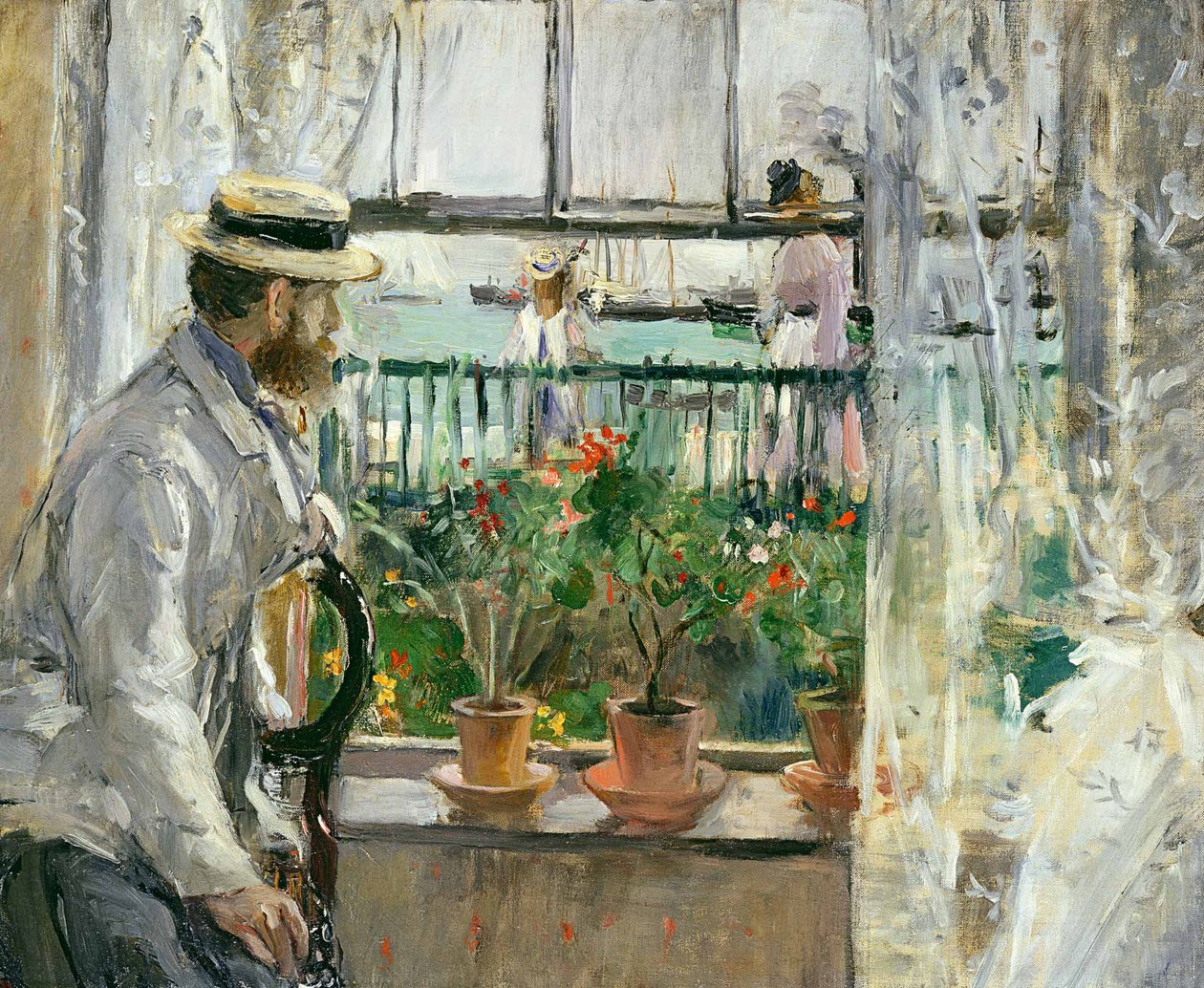 Eugène Manet på Isle of Wight, 1875 av Berthe Morisot
