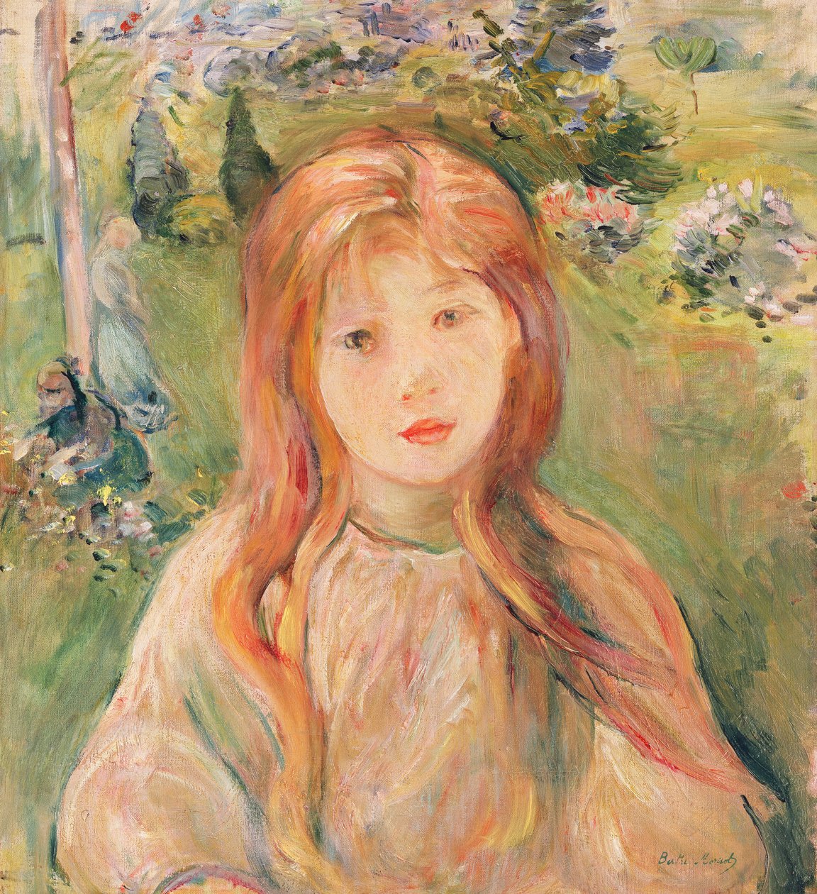Jente i Mesnil, 1892 av Berthe Morisot