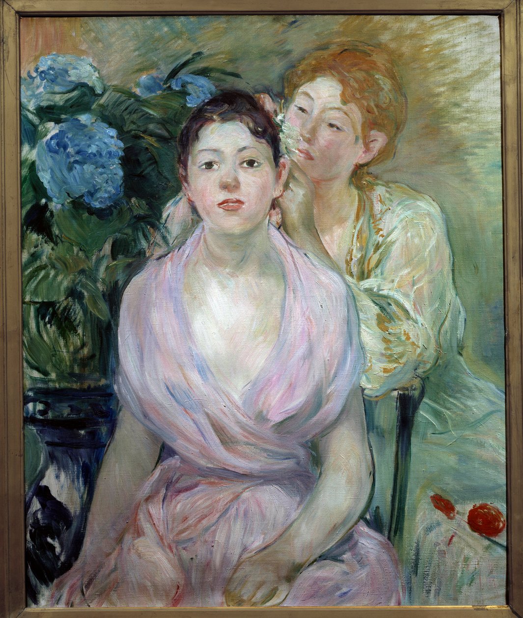 Hortensia eller begge søstrene. Maleri av Berthe Morisot (1841-1895) av Berthe Morisot