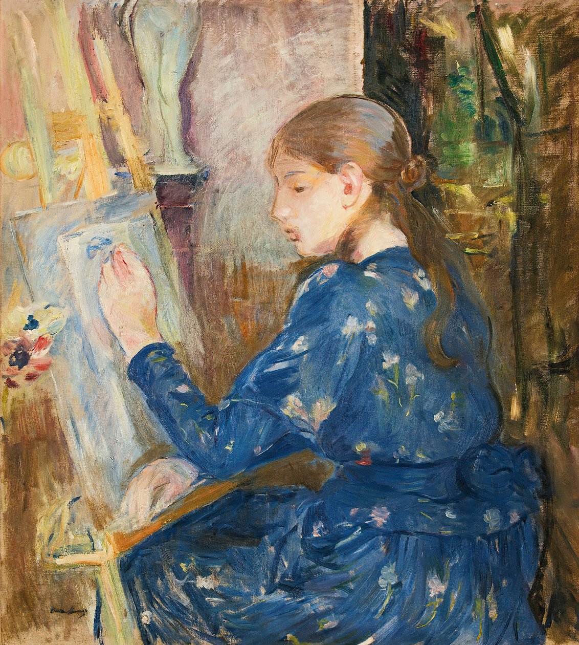 Jeune fille écrivant, 1891.    1192151   no       norwegian Successfully Translated  Original: The Traveler Stretched out on the Grass Translat: The Traveler Stretched out on the Grass 1291994 no norwegian Successfully Translated Original: Décrotteur Shoe  av Berthe Morisot