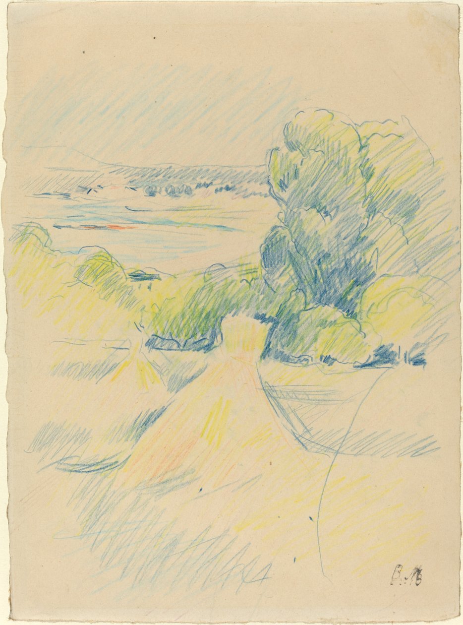 Landskap,. av Berthe Morisot