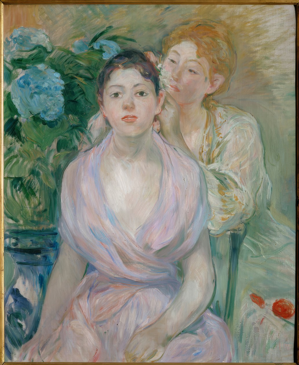 Hortensiaen eller De to søstrene av Berthe Morisot