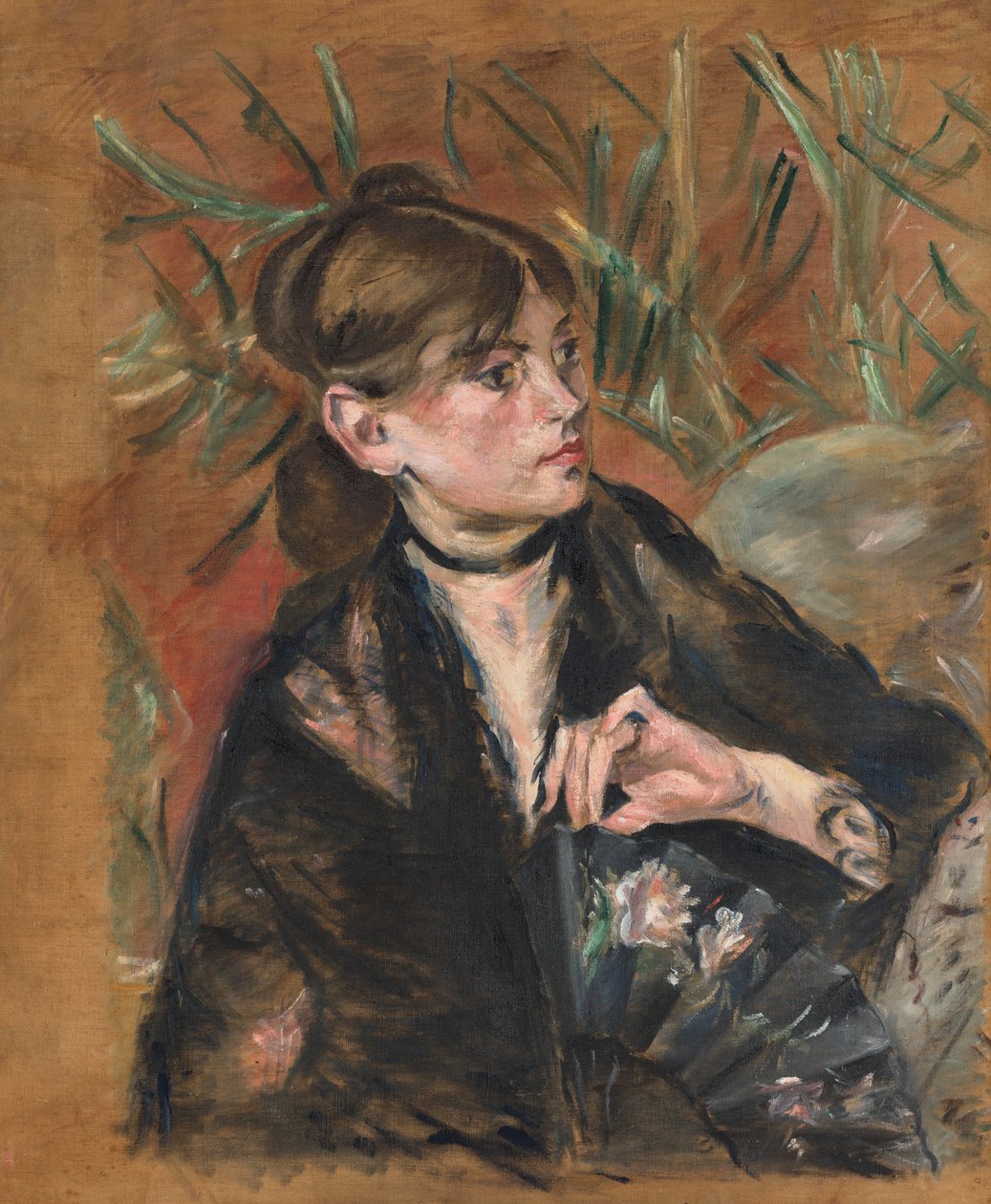Liten jente med blondt hår av Berthe Morisot