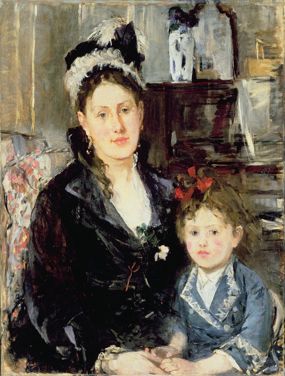Mme Boursier og hennes datter av Berthe Morisot