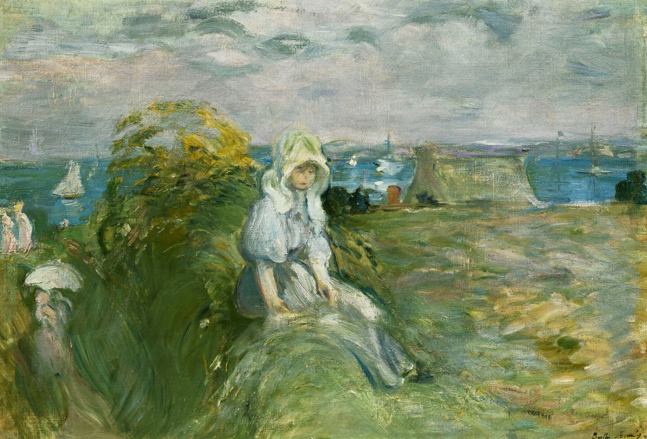 På klippen ved Portrieux; På klippen ved Portrieux, 1894 av Berthe Morisot