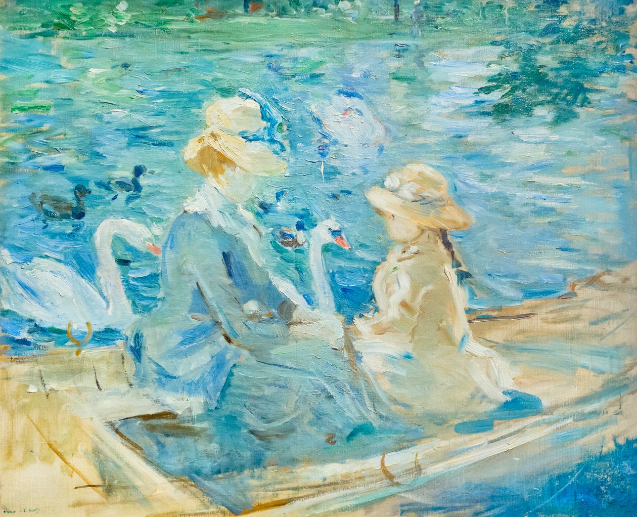 På innsjøen i Bois de Boulogne, ca. 1884 (olje på lerret) av Berthe Morisot