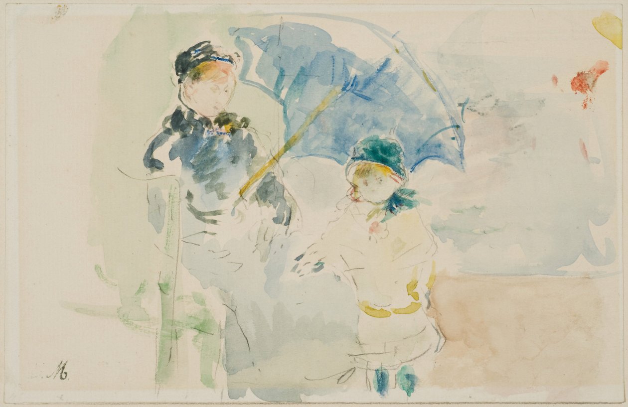 På stranden i Nice av Berthe Morisot
