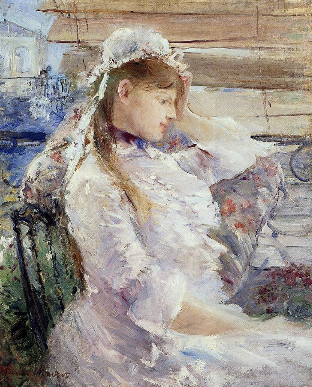 Profil av en sittende ung kvinne av Berthe Morisot