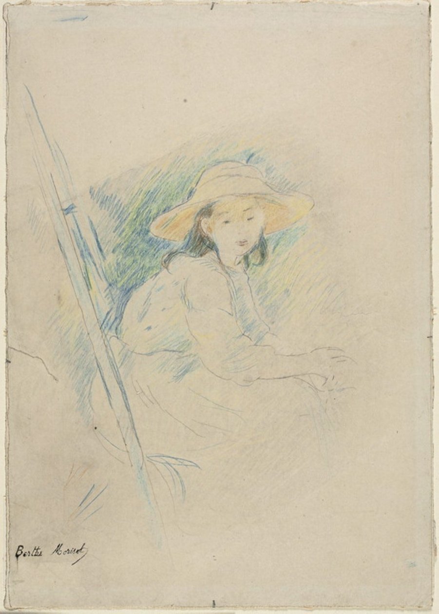 Sittende jente (Julie Manet) av Berthe Morisot
