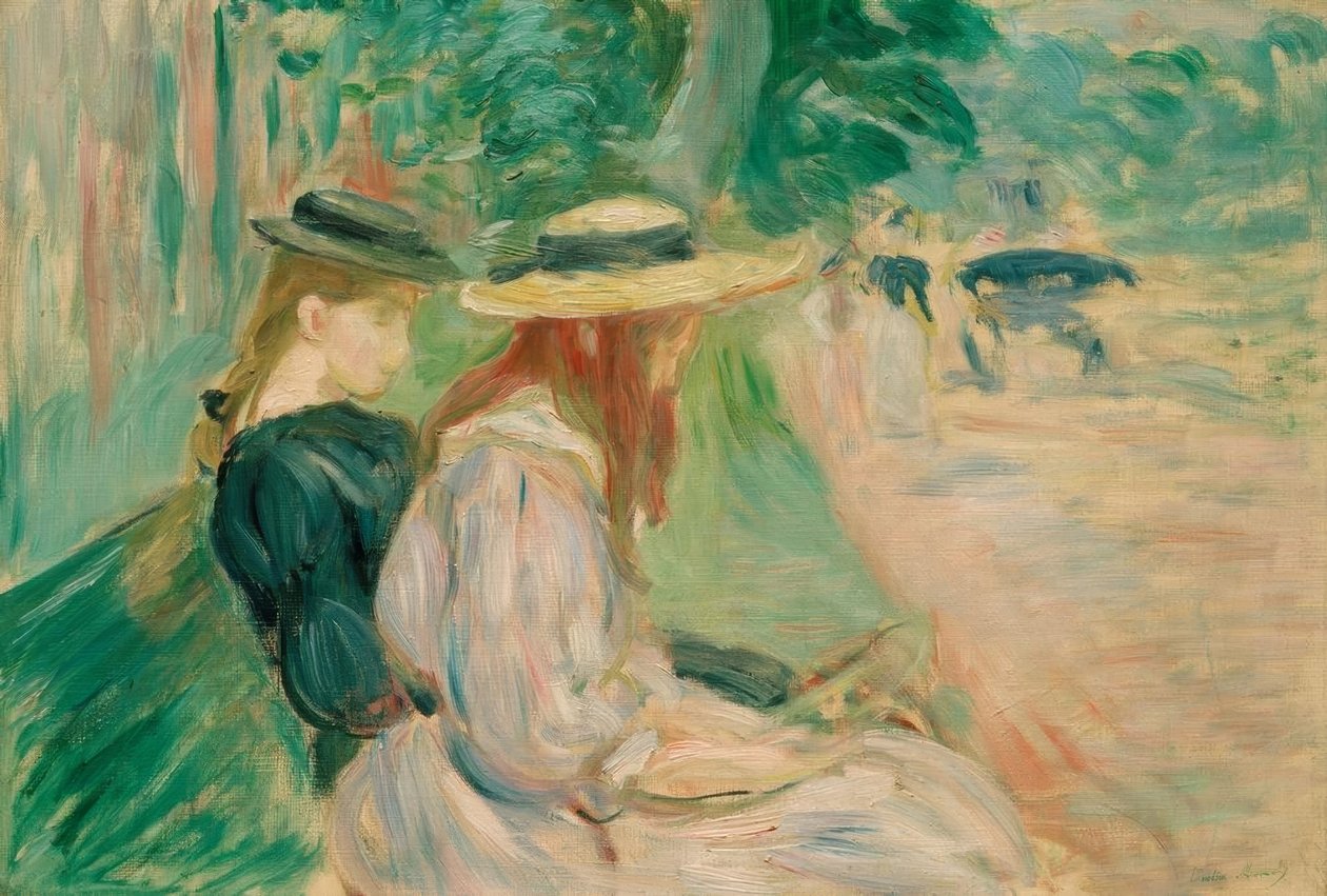 På en benk i Bois de Boulogne av Berthe Morisot