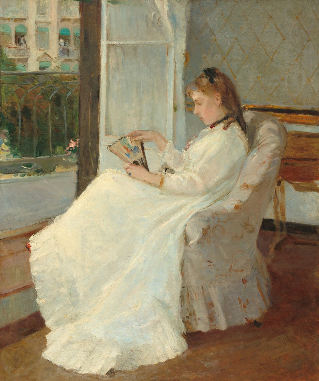 Kunstnerens søster ved et vindu av Berthe Morisot
