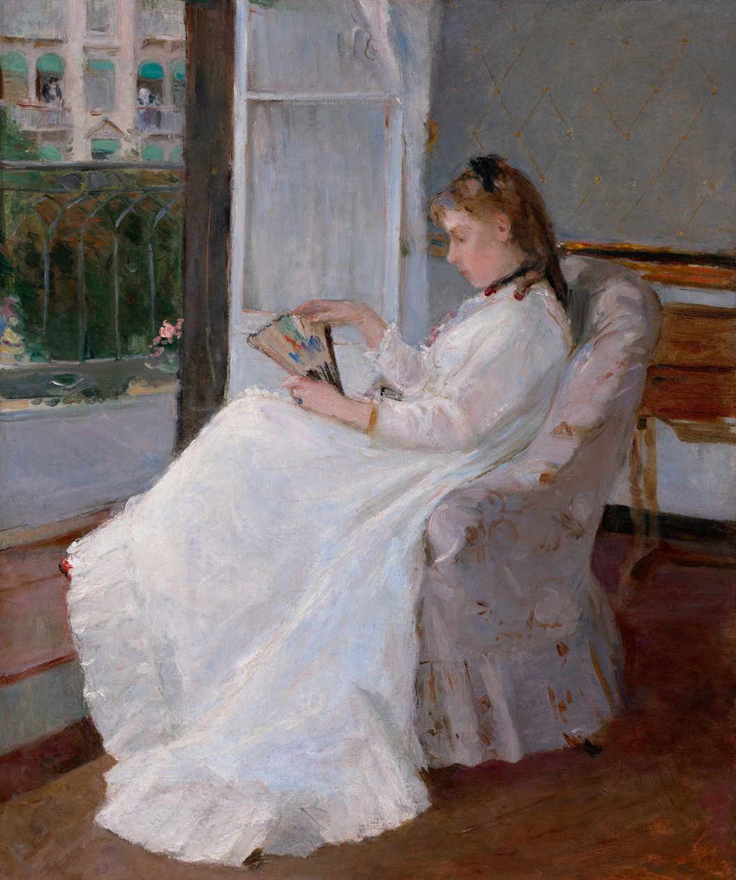 Kunstnerens søster ved et vindu av Berthe Morisot