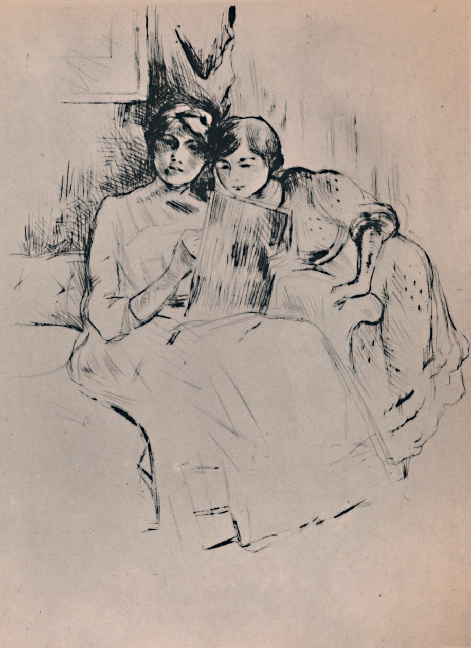 Tegneleksjonen, ca. 1888-1890, 1946. av Berthe Morisot