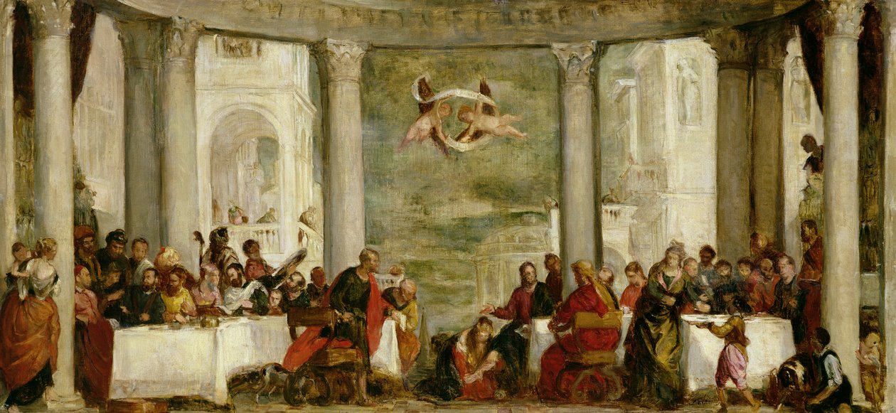 Måltidet i huset til fariseeren Simon, etter et maleri av Veronese (1528-88) 1860 av Berthe Morisot
