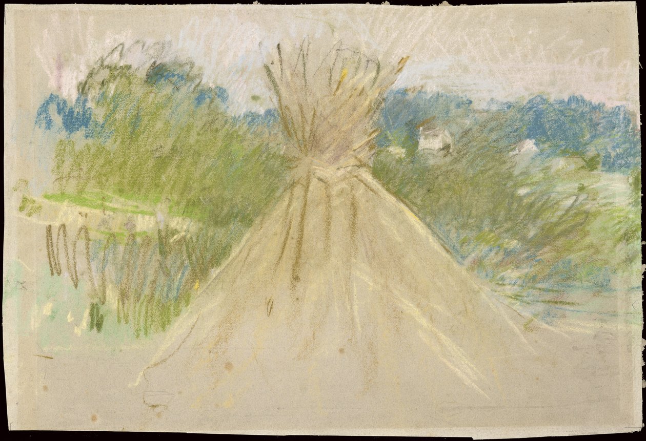 The Small Haystack, 1882 (pastell på papir) av Berthe Morisot