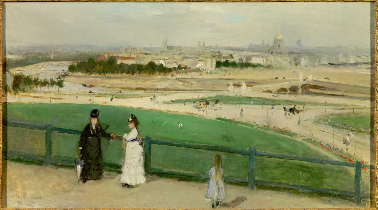 Utsikt over Paris fra høyden av Trocadero. Maleri av Berthe Morisot (1841-1895) av Berthe Morisot