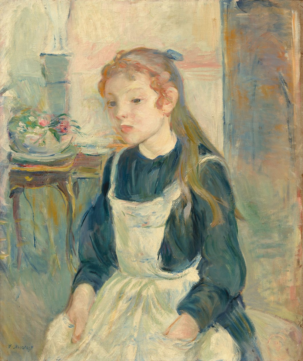 Ung jente med forkle av Berthe Morisot