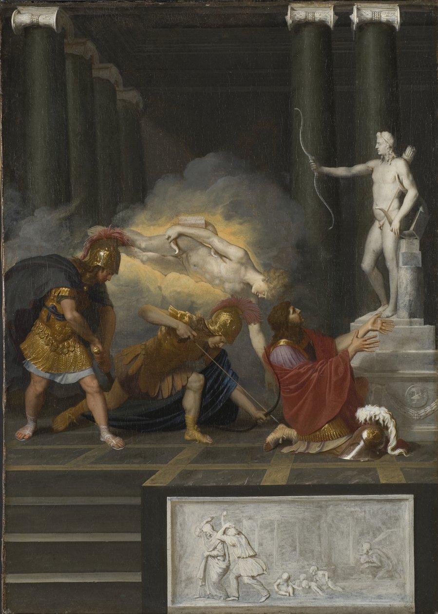 Akilles såret av Paris, ca. 1650 av Bertholet Flemal