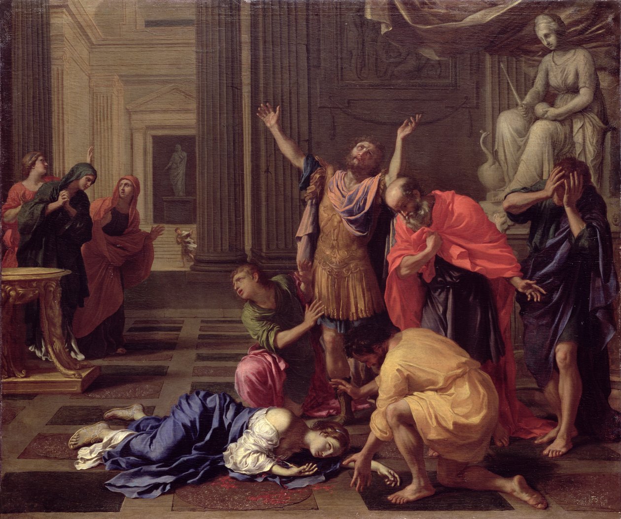 The Death of Lucretia, ca. 1660 (olje på lerret) av Bertholet Flemal