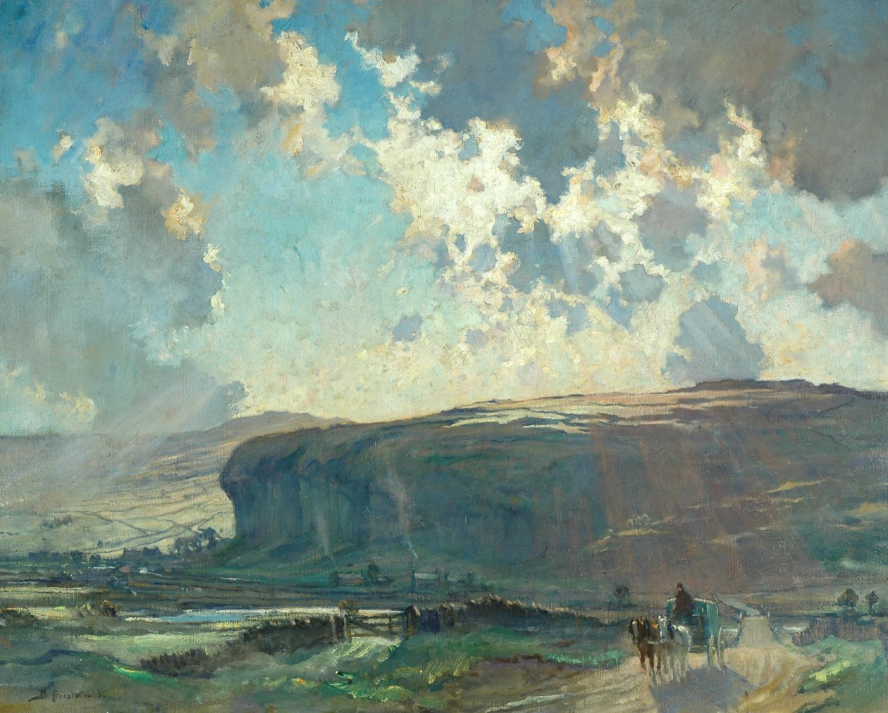 Hans Majestets post, Kilnsey Crag av Bertram Priestman
