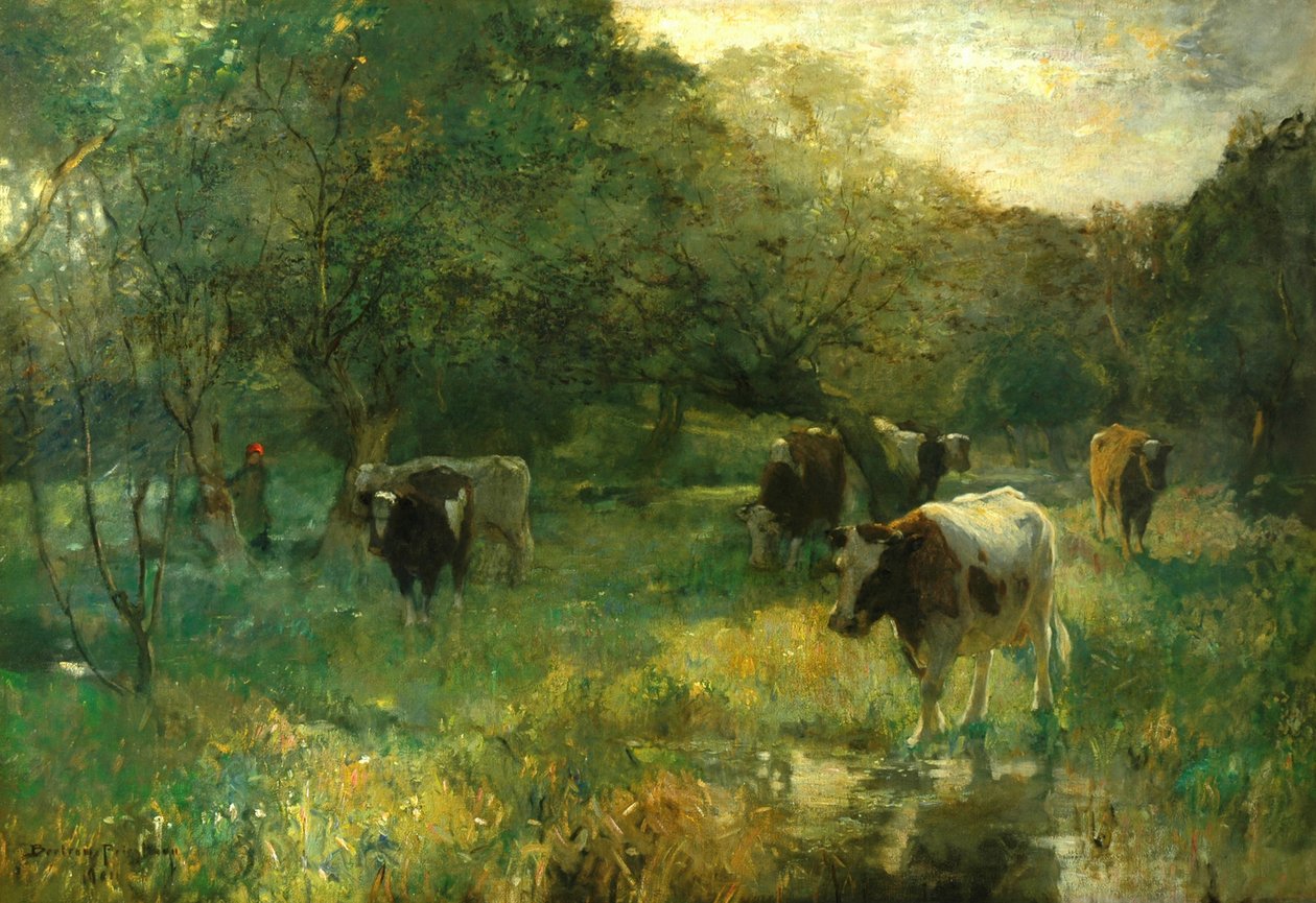 Valley Beite, Marsh Meadows av Bertram Priestman