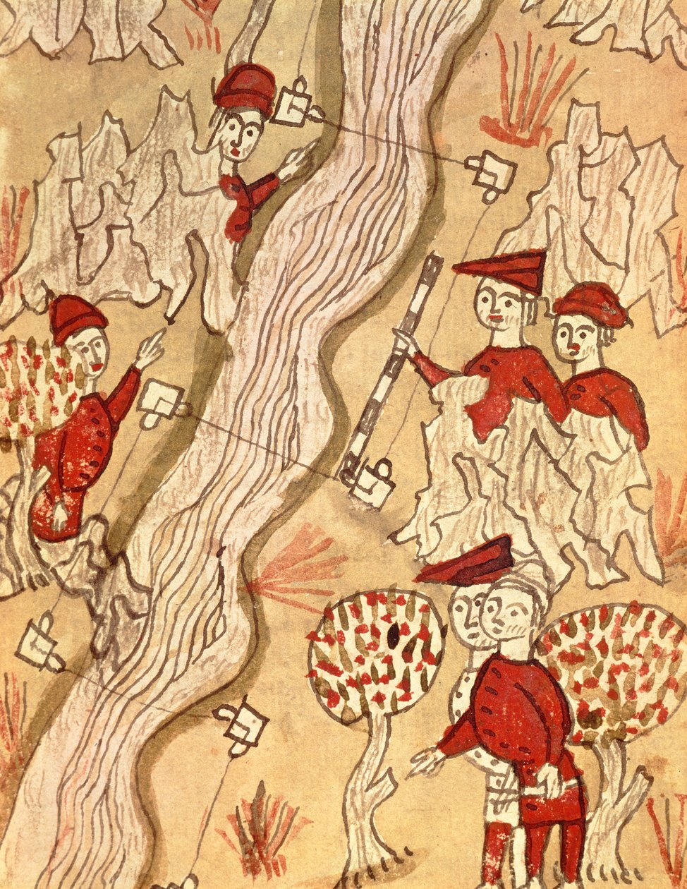 Ms 327 fol. 293v Surveying a river, fra 