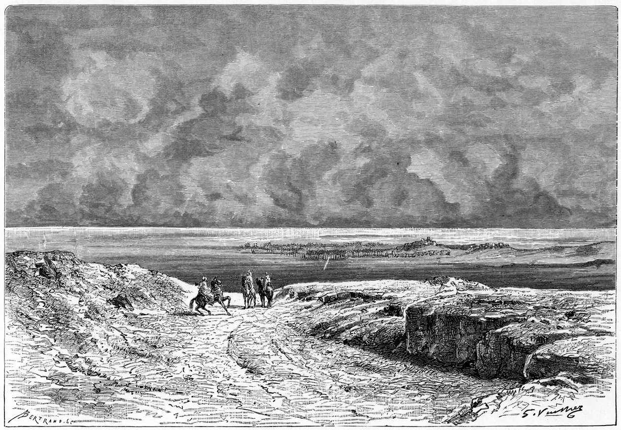 Nafta og Shott-el-jerid, c1890 av Auguste Bertrand