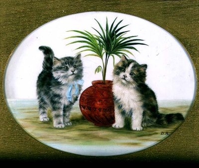 Kattunger av en palme i en bolle av Bessie Bamber