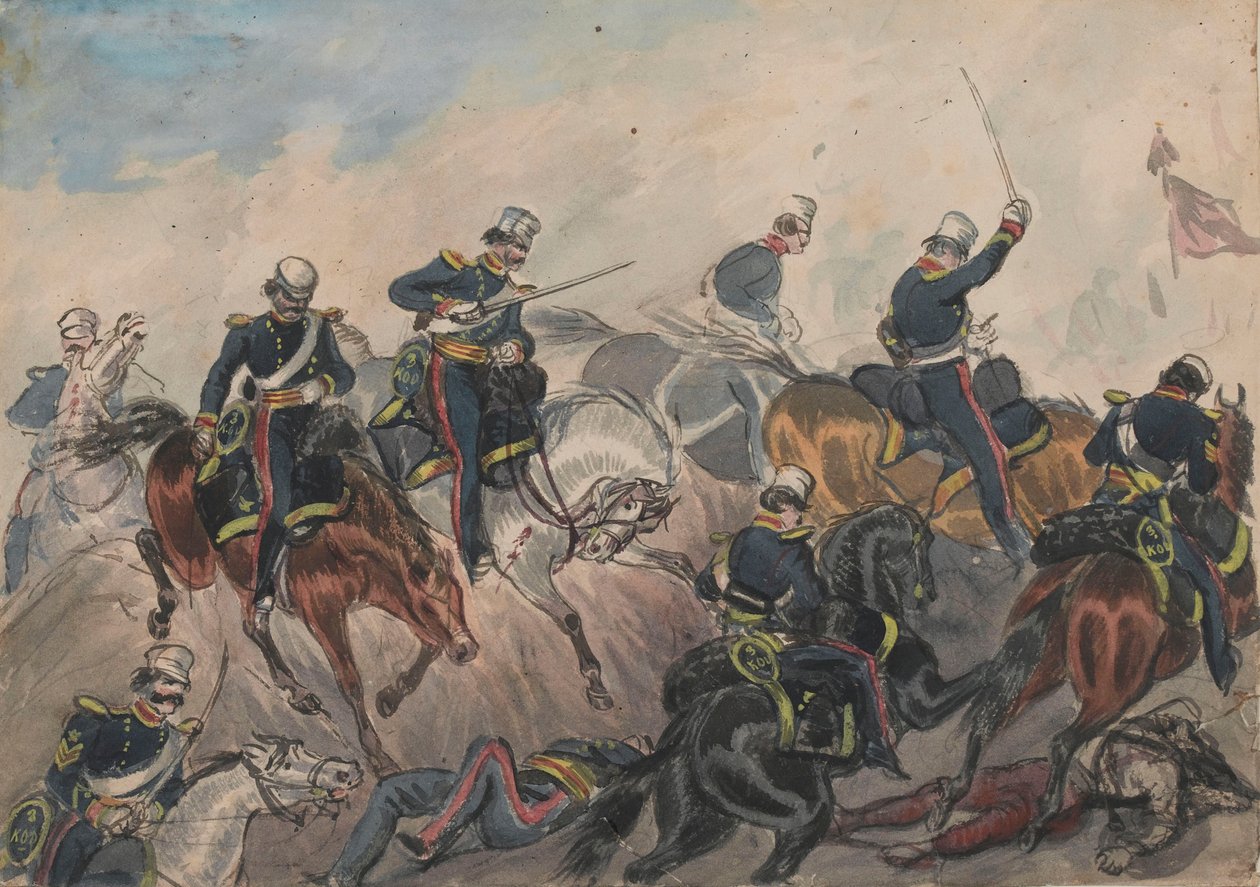 3rd Light Dragoons ved Ferozeshah av Bethune Donald Grant