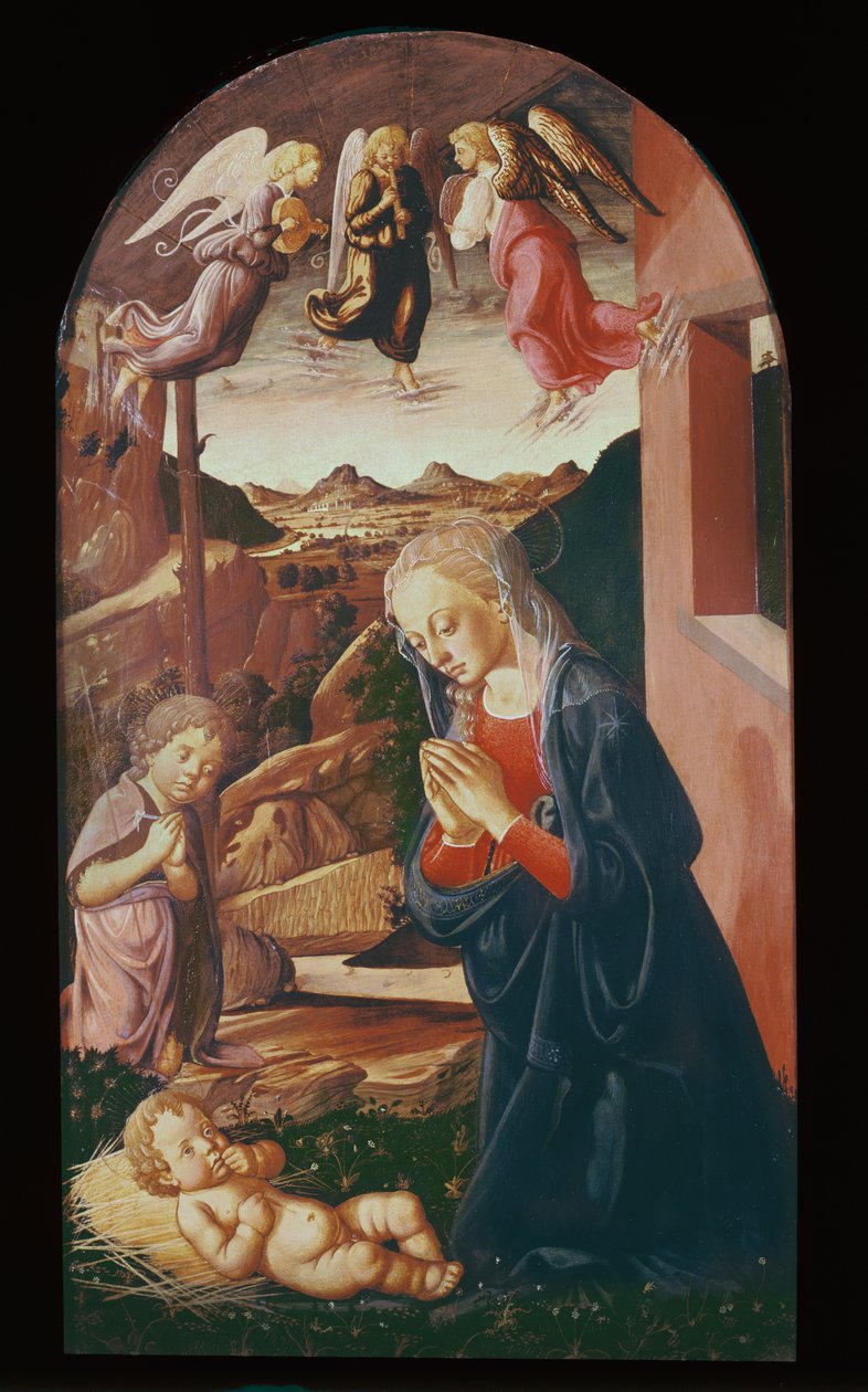 Madonna og barn (panel) av Biagio di Antonio