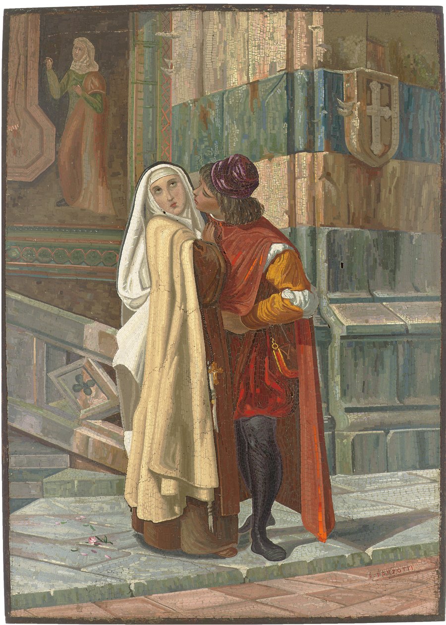 Abelard og Heloise, 2. halvdel av 1800-tallet av Biagio Barzotti