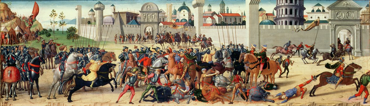 The Siege of Troy I: The Death of Hector, ca. 1490-95 (se også 69653) av Biagio di Antonio