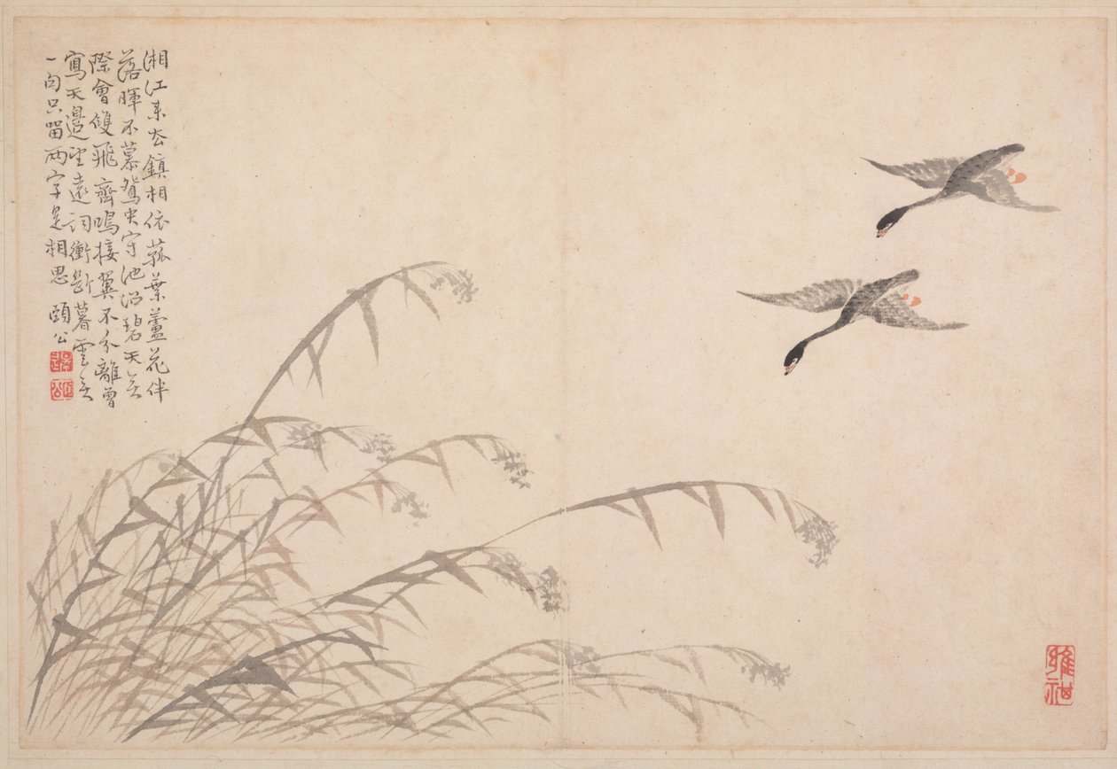 Album med kalligrafi og malerier, 1700-tallet. av Bian Shoumin